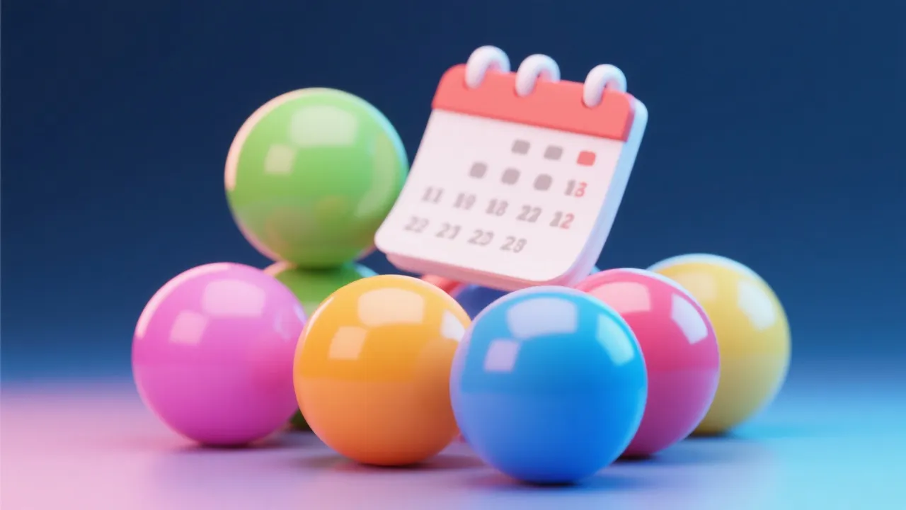 开奖与日历示意图